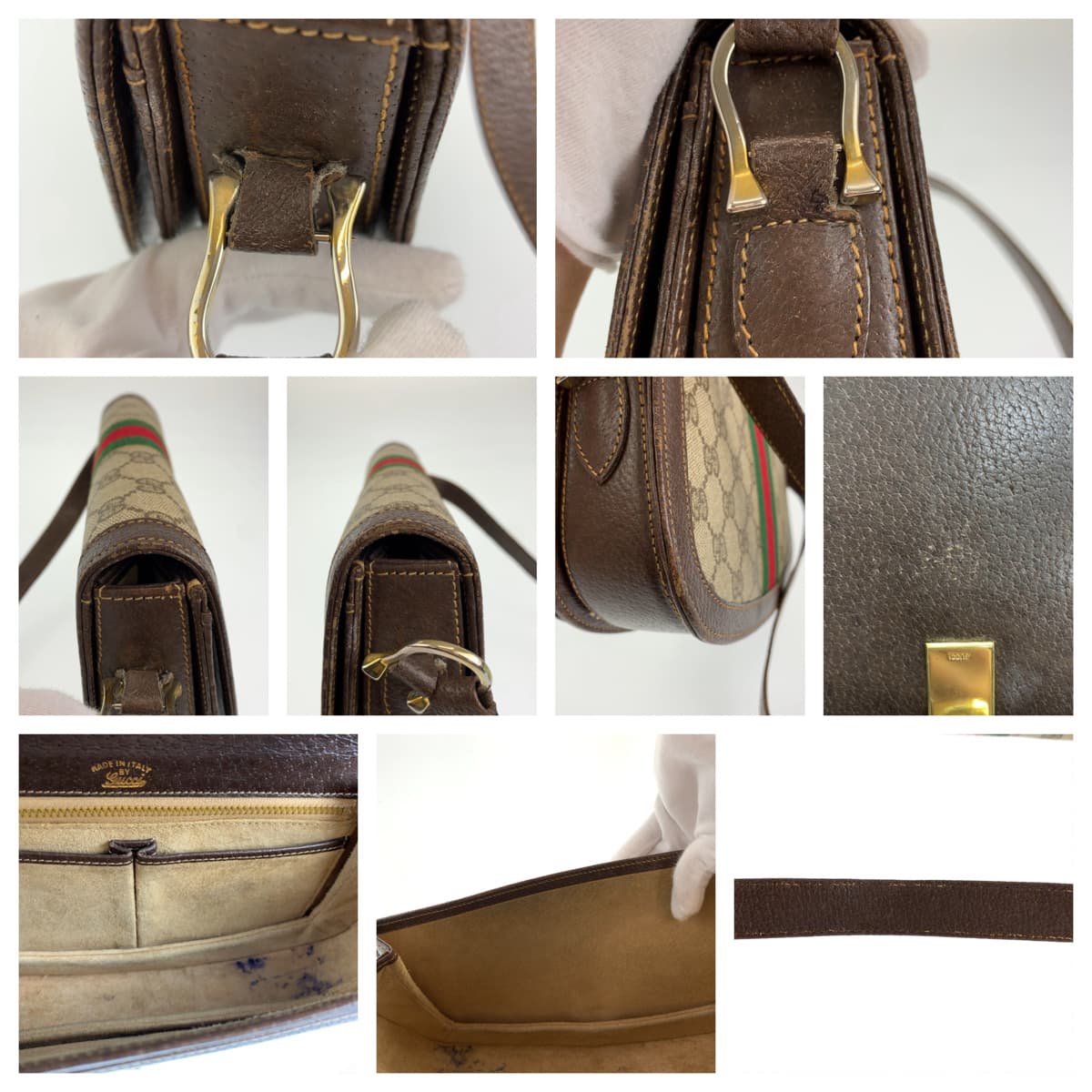H-00403
GUCCI グッチ ヴィンテージ オールドグッチ シェリーライン ブラウン 茶 ゴールド金具 GGスプリームキャンバス ショルダーバッグ 斜め掛けバッグ  レディース