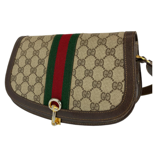 H-00403
GUCCI グッチ ヴィンテージ オールドグッチ シェリーライン ブラウン 茶 ゴールド金具 GGスプリームキャンバス ショルダーバッグ 斜め掛けバッグ  レディース