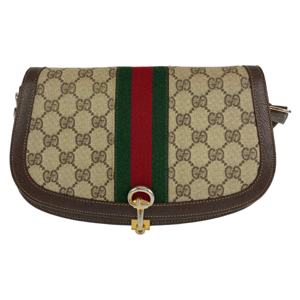 H-00403
GUCCI グッチ ヴィンテージ オールドグッチ シェリーライン ブラウン 茶 ゴールド金具 GGスプリームキャンバス ショルダーバッグ 斜め掛けバッグ  レディース