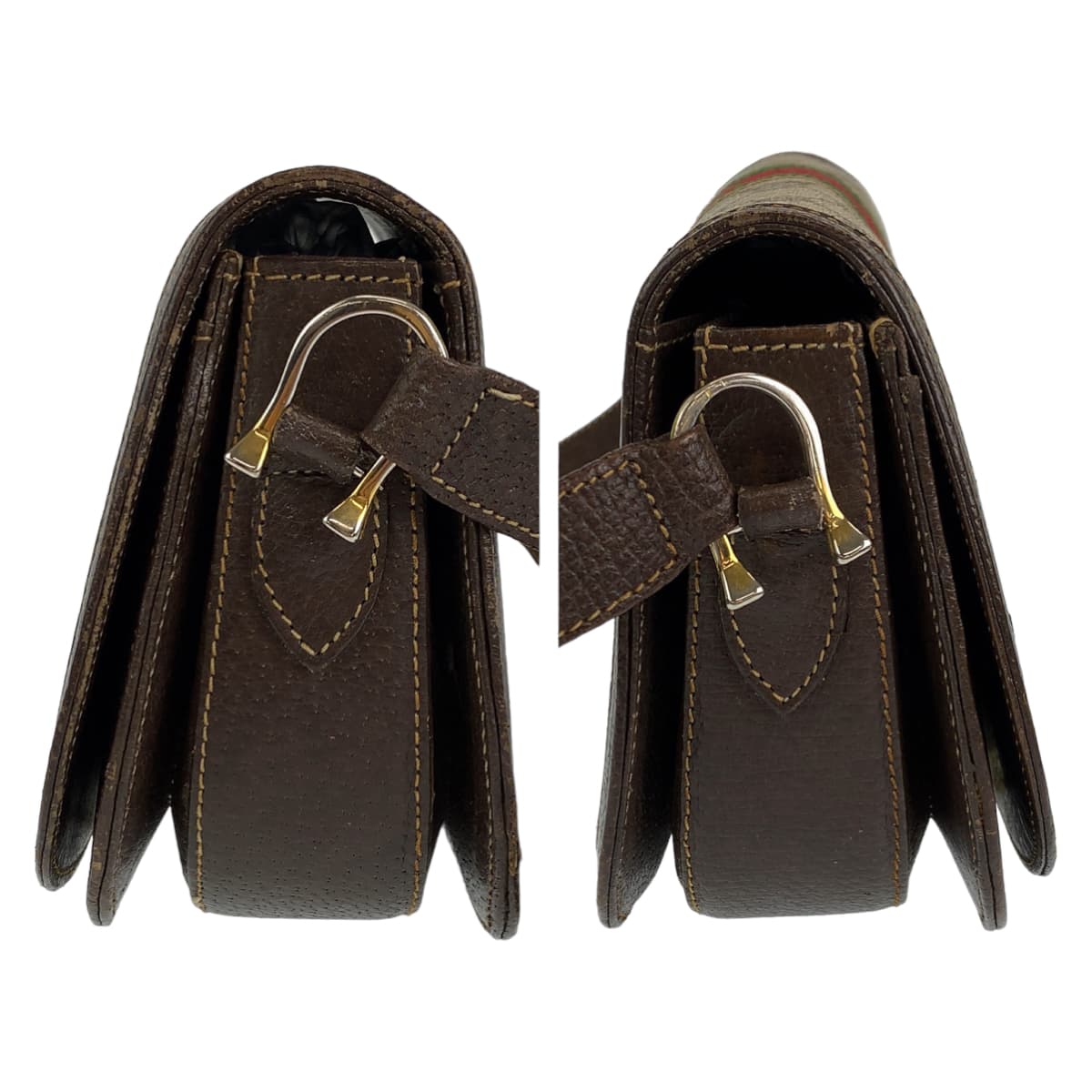 H-00403
GUCCI グッチ ヴィンテージ オールドグッチ シェリーライン ブラウン 茶 ゴールド金具 GGスプリームキャンバス ショルダーバッグ 斜め掛けバッグ  レディース