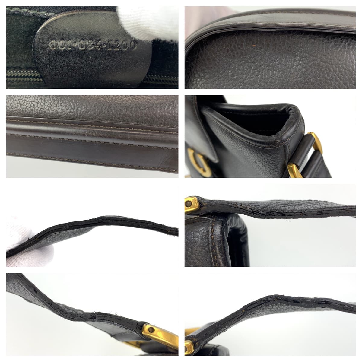 H-00404
GUCCI グッチ ヴィンテージ オールドグッチ ホースシュー ブラック 黒 ゴールド金具 レザー 001 084 1200 ショルダーバッグ 斜め掛けバッグ  レディース