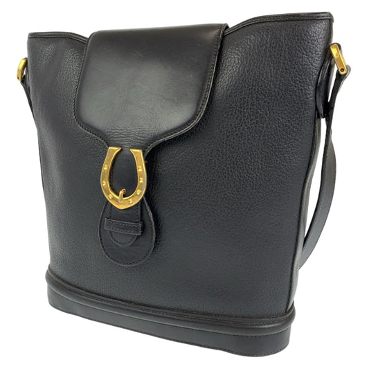 H-00404
GUCCI グッチ ヴィンテージ オールドグッチ ホースシュー ブラック 黒 ゴールド金具 レザー 001 084 1200 ショルダーバッグ 斜め掛けバッグ  レディース
