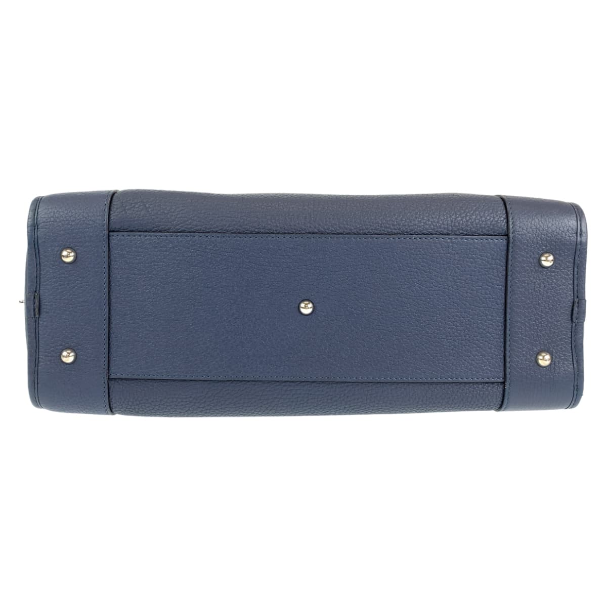H-00406
LOEWE ロエベ アナグラム アマソナ35 ネイビー 紺 ブルー 青 シルバー金具 レザー ハンドバッグ ミニボストン  レディース