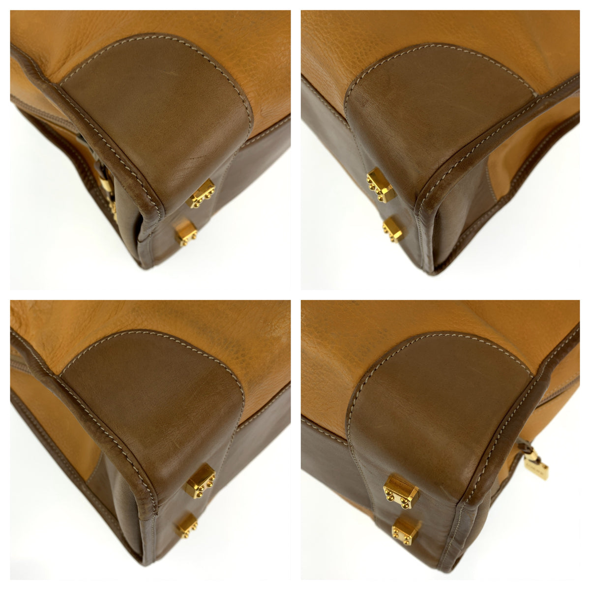 H-00413
LOEWE ロエベ アナグラム アマソナ32 ブラウン 茶 キャメル ゴールド金具 レザー ハンドバッグ ミニボストンバッグ  レディース