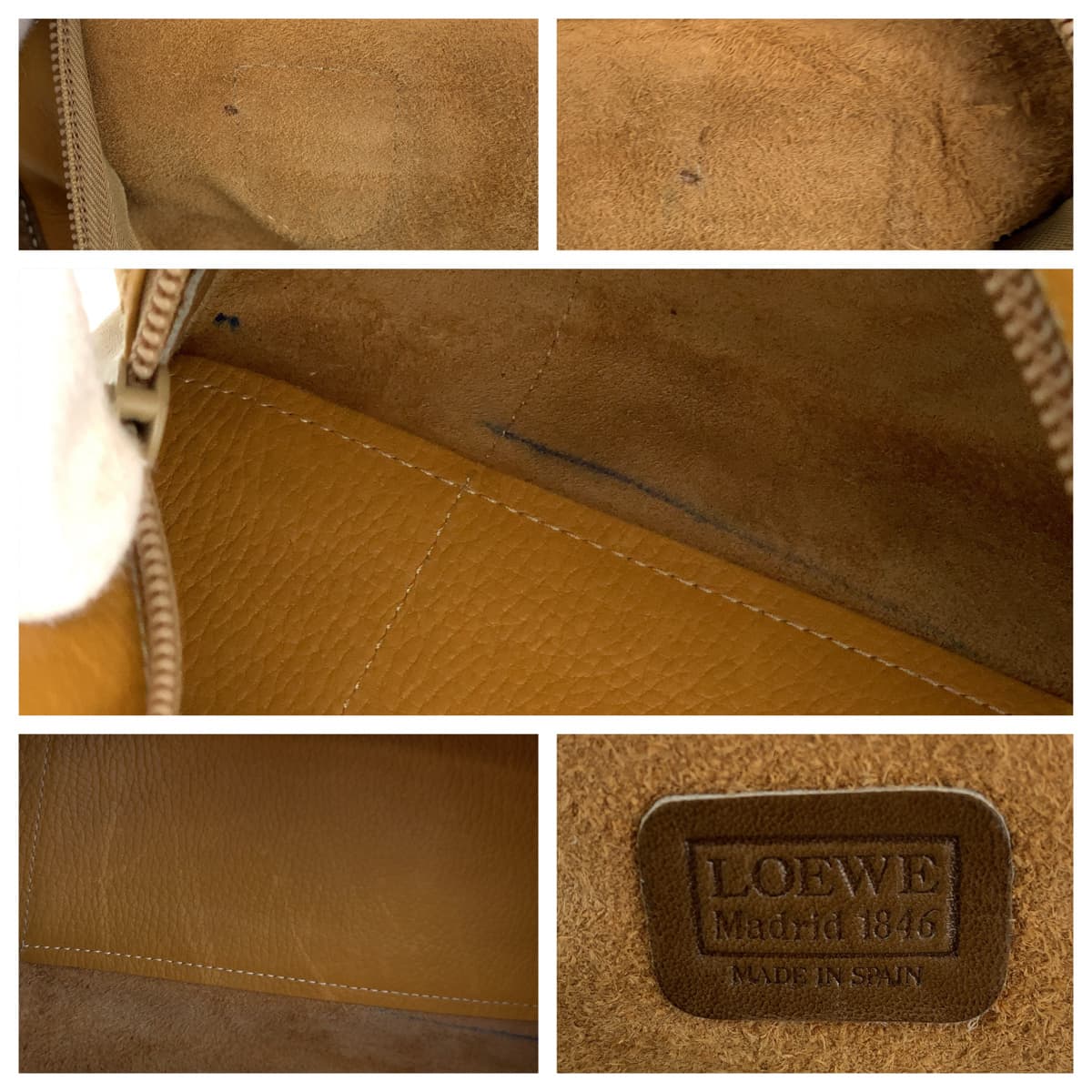 H-00413
LOEWE ロエベ アナグラム アマソナ32 ブラウン 茶 キャメル ゴールド金具 レザー ハンドバッグ ミニボストンバッグ  レディース