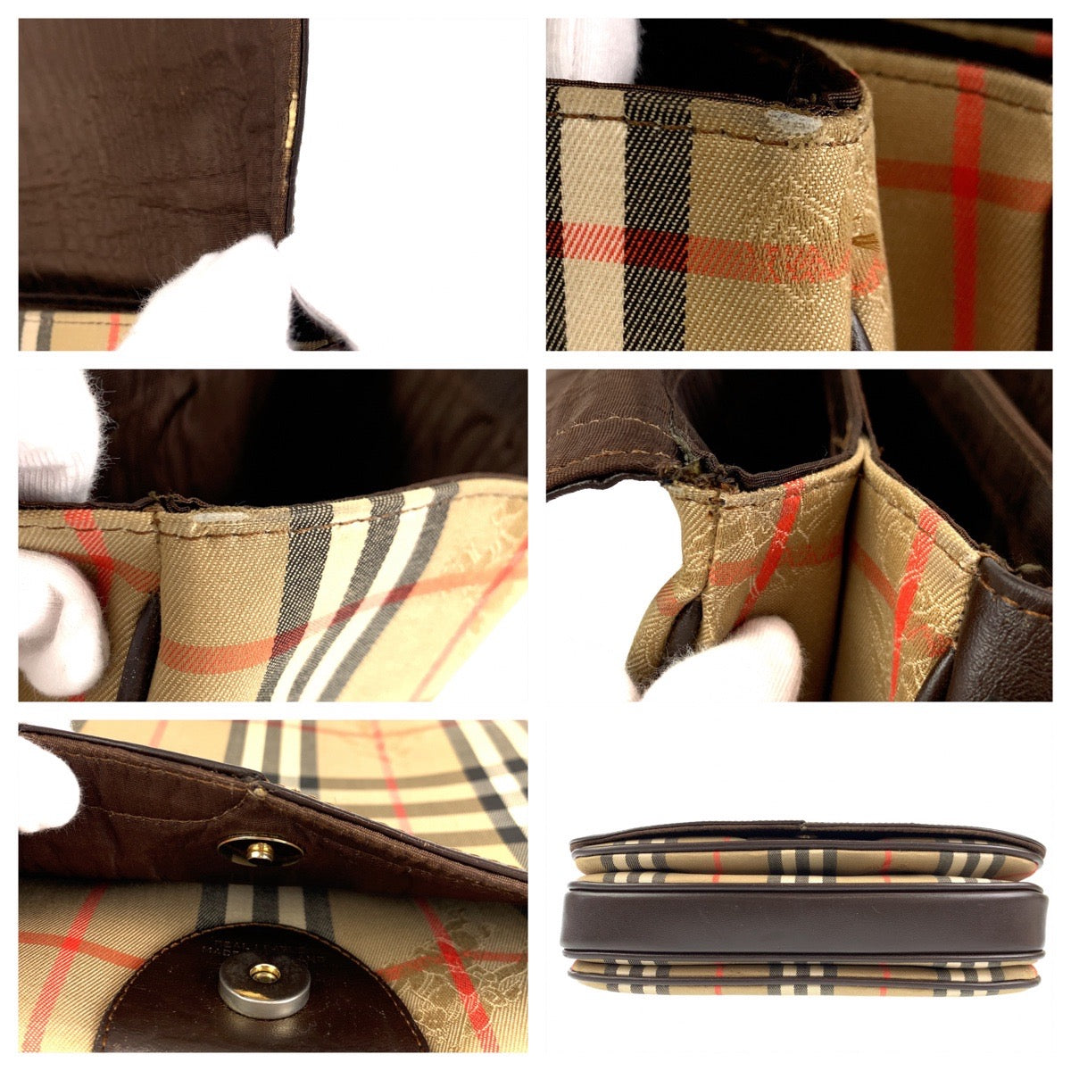 H-00416
BURBERRY バーバリー ノヴァチェック ブラウン 茶 キャンバス ショルダーバッグ 肩掛け  レディース