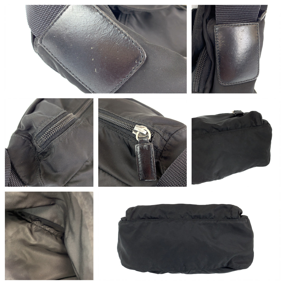 H-00422
PRADA プラダ テスート ブラック 黒 シルバー金具 ナイロン ショルダーバッグ 斜め掛け  メンズ