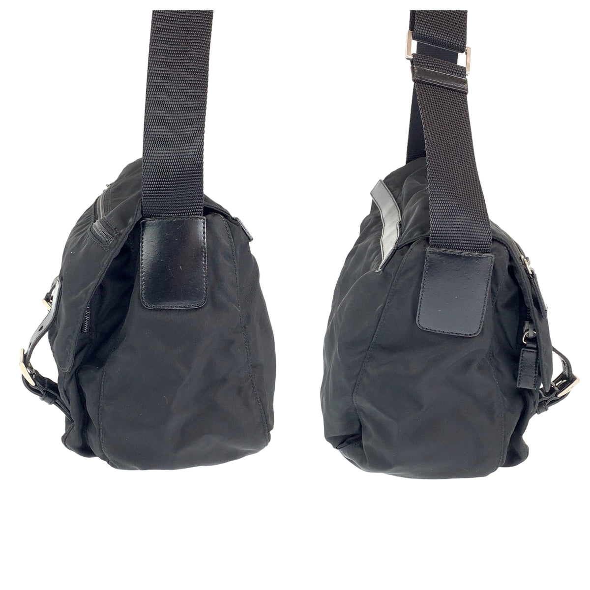 H-00422
PRADA プラダ テスート ブラック 黒 シルバー金具 ナイロン ショルダーバッグ 斜め掛け  メンズ