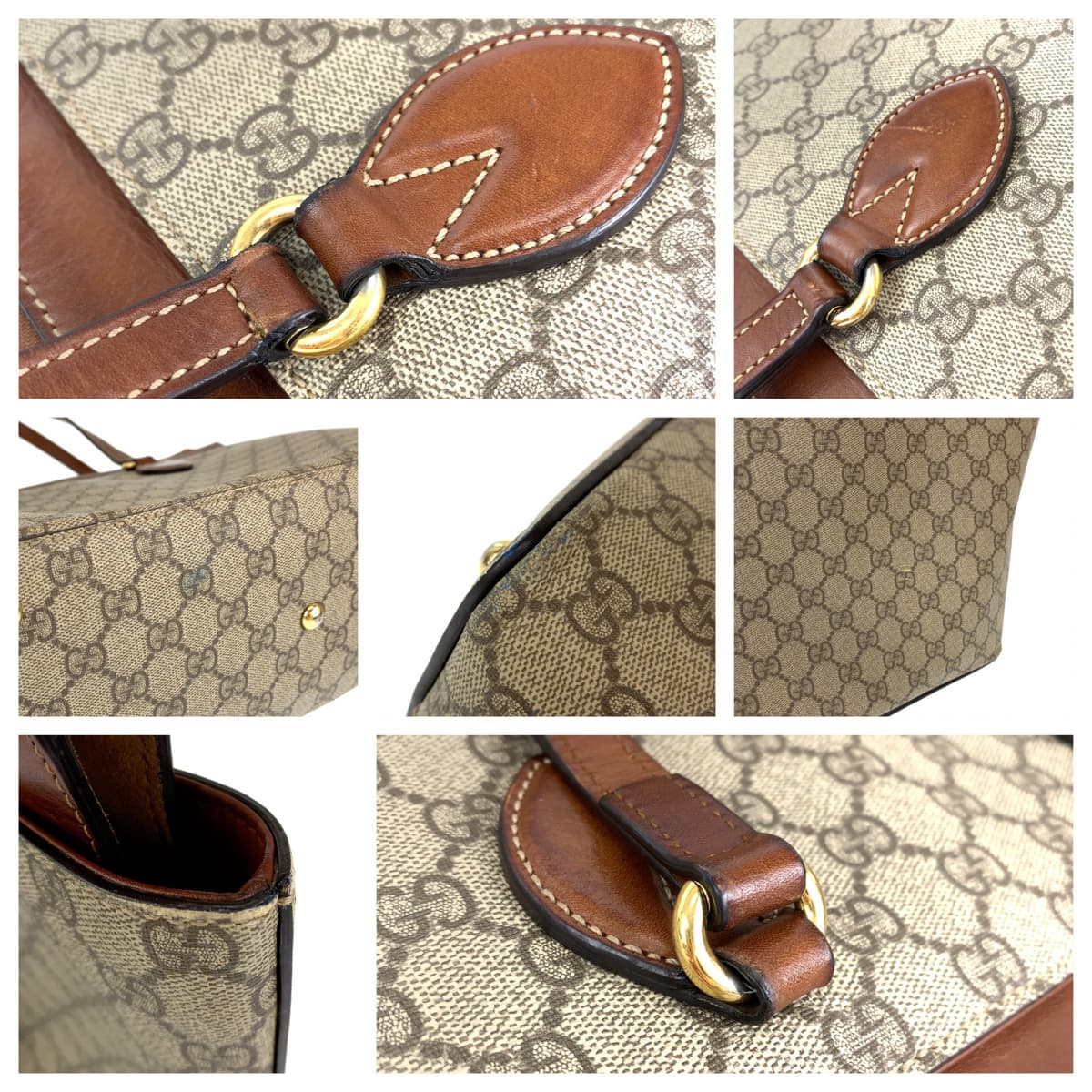 H-00426
GUCCI グッチ ブラウン 茶 GGスプリームキャンバス 415721 トートバッグ ハンドバッグ  レディース