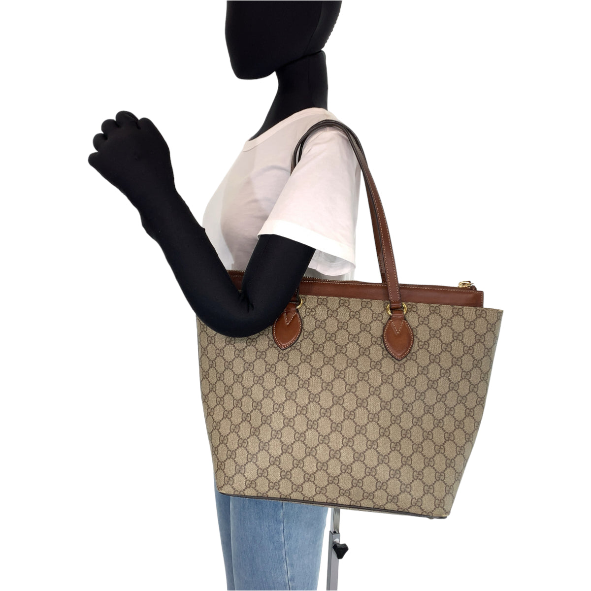 H-00426
GUCCI グッチ ブラウン 茶 GGスプリームキャンバス 415721 トートバッグ ハンドバッグ  レディース