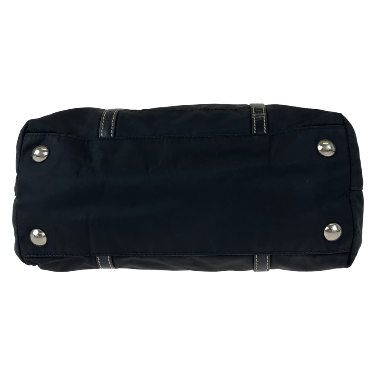 10301
PRADA プラダ テスート 三角ロゴプレート ブラック 黒 シルバー金具 ナイロン / レザー トートバッグ ショルダーバッグ  レディース