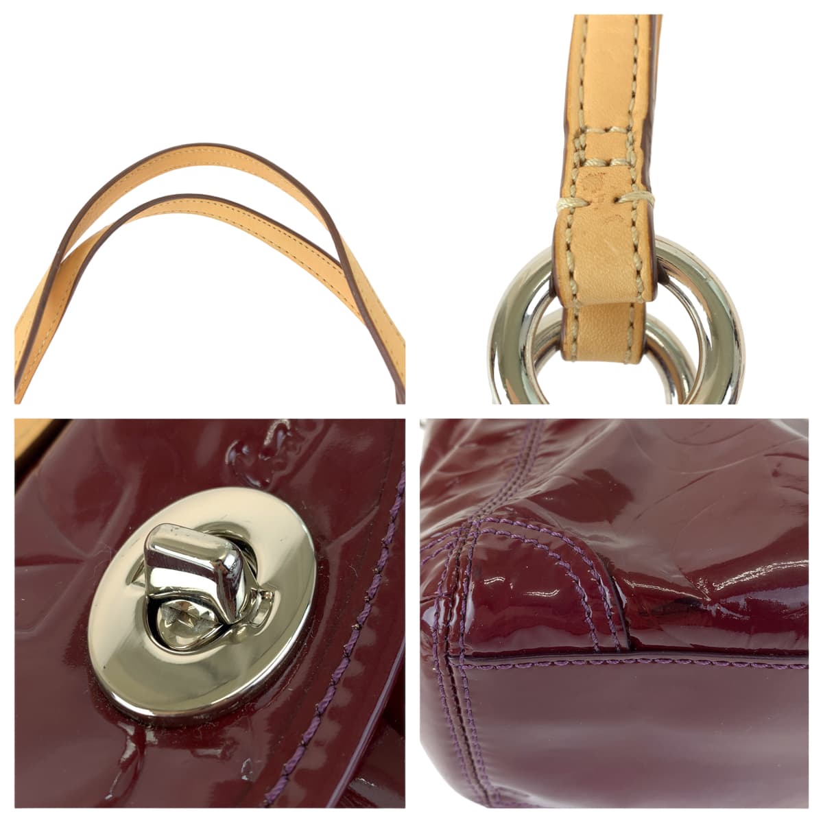 12645
COACH コーチ エンボスオプアート ワインレッド 赤 エナメル 13175 トートバッグ ショルダーバッグ ハンドバッグ 2way  レディース