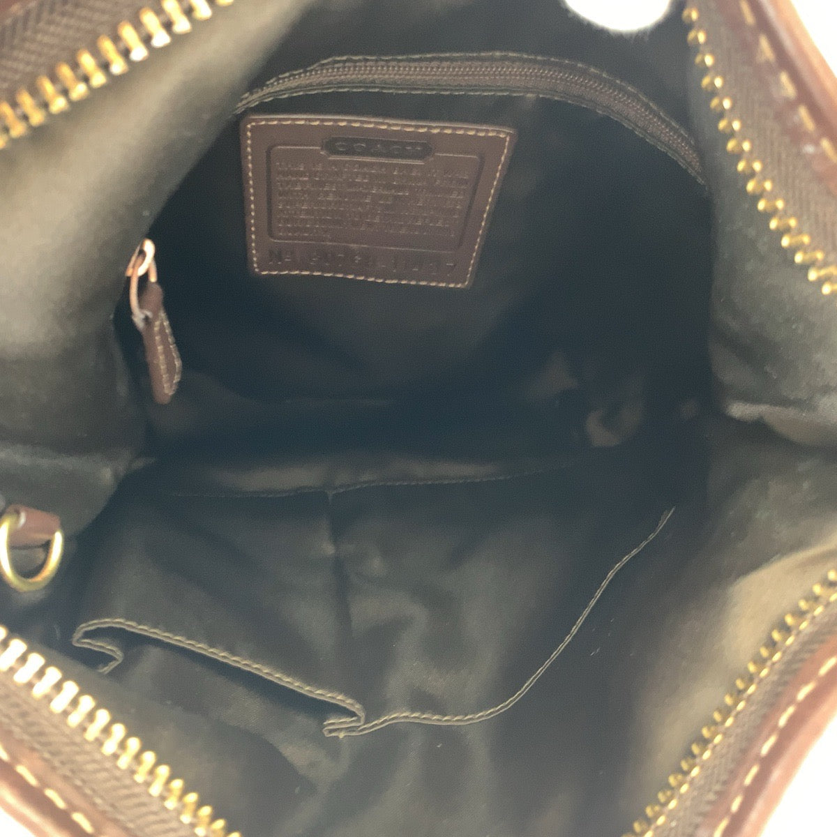 12547
COACH コーチ シグネチャー ブラウン キャンバス ホーボー ショルダーバッグ 斜め掛け ダッフルバッグ  レディース ABP5