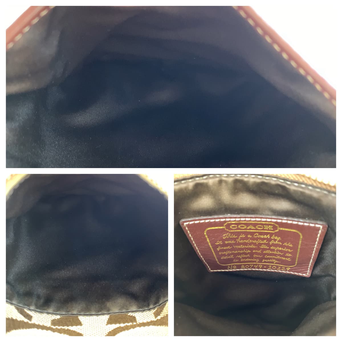 12644
COACH コーチ シグネチャー ブラウン 茶 キャンバス 10129 ショルダーバッグ ポシェット 斜め掛け可能  レディース