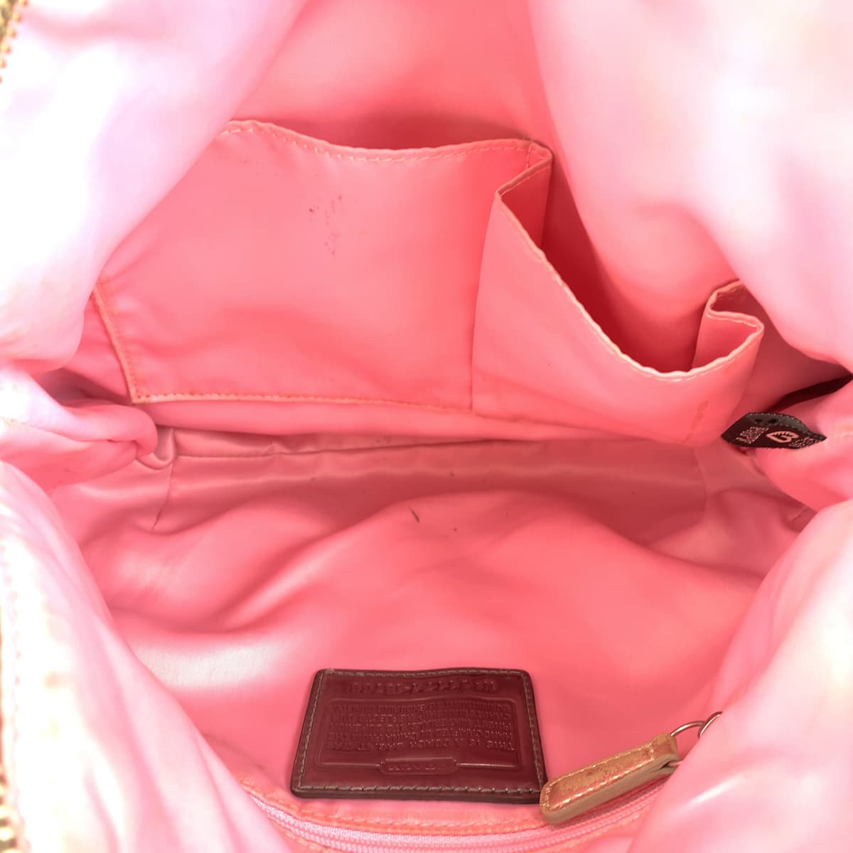 12642
COACH コーチ シグネチャー ポピー ベージュ キャンバス 18708 ショルダーバック ハンドバッグ 2way 斜め掛け可能  レディース