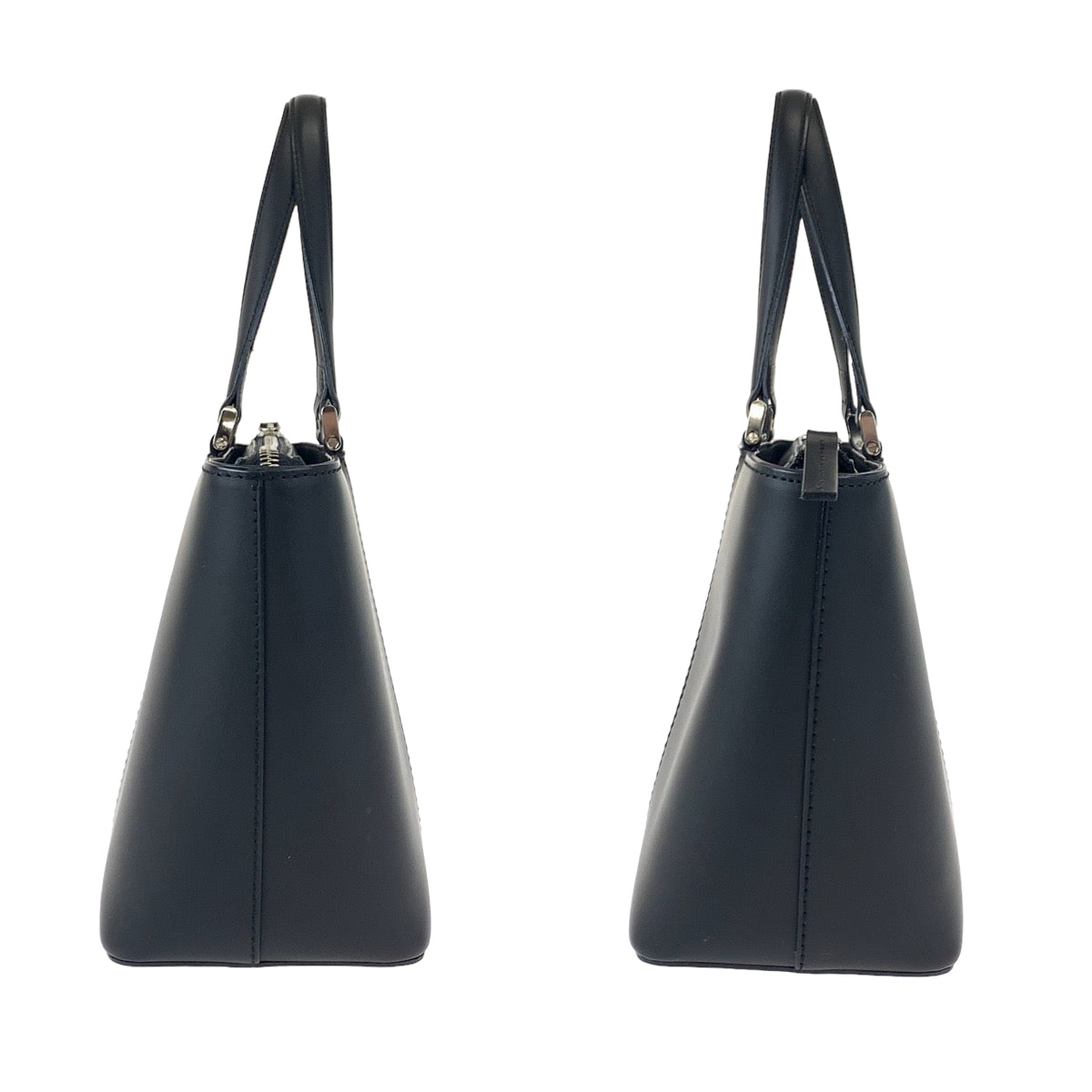 10305
BURBERRY バーバリー 中チェック柄 ブラック レザー トートバッグ ハンドバッグ  レディース