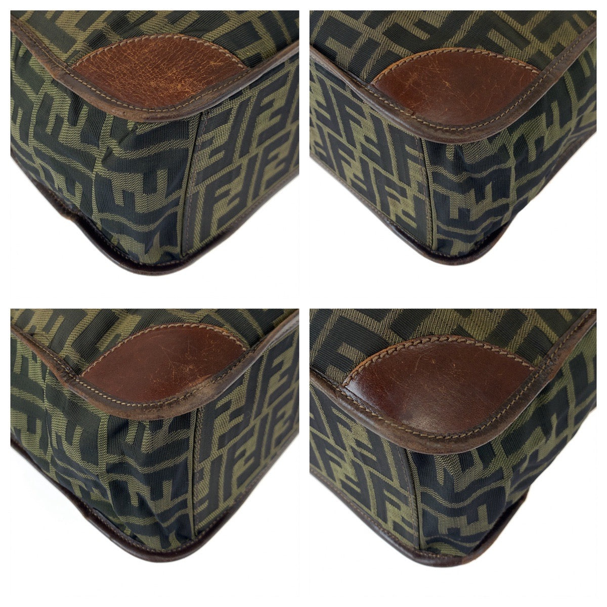 H-00435
FENDI フェンディ ズッカ ブラウン 茶 キャンバス / レザー 2454/26555/98 トートバッグ 折り畳み 買い物バッグ  メンズ