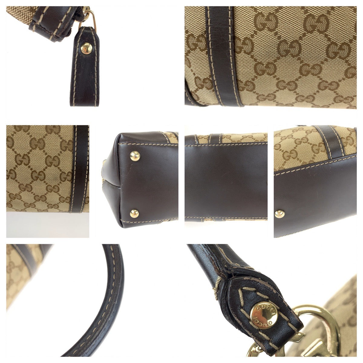H-00440
GUCCI グッチ ラブリー ブラウン 茶 GGキャンバス / レザー 257069 トートバッグ ハンドバッグ ショルダーバッグ  レディース