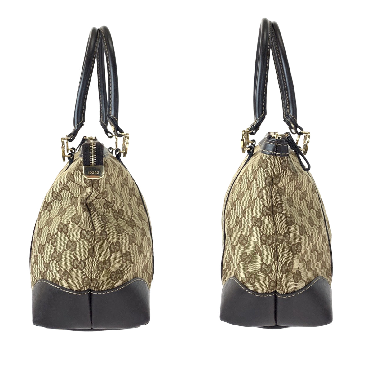 H-00440
GUCCI グッチ ラブリー ブラウン 茶 GGキャンバス / レザー 257069 トートバッグ ハンドバッグ ショルダーバッグ  レディース