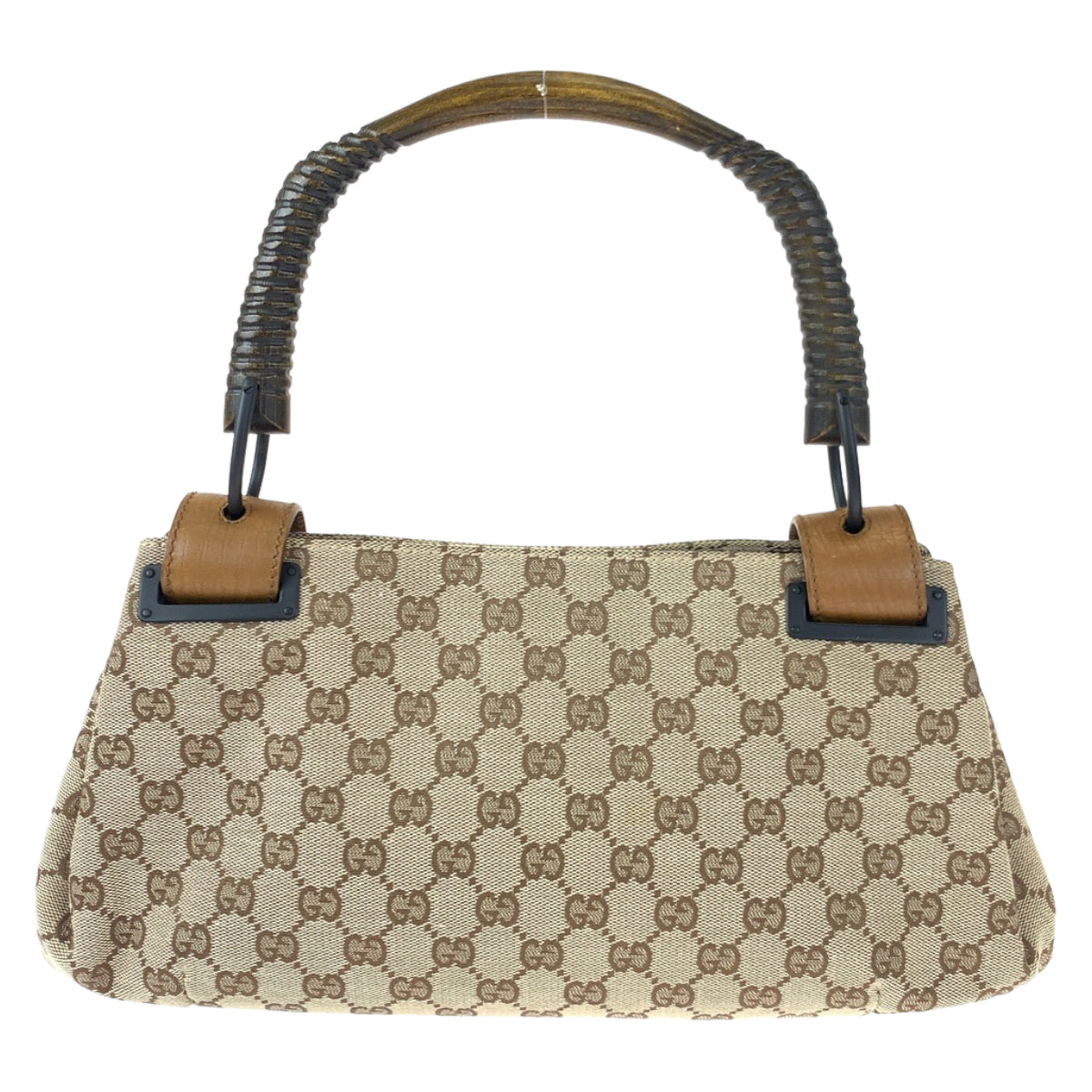 10310
GUCCI グッチ ウッドハンドル ブラウン 茶 GGキャンバス / ウッド 112684 ハンドバッグ ショルダーバッグ  レディース