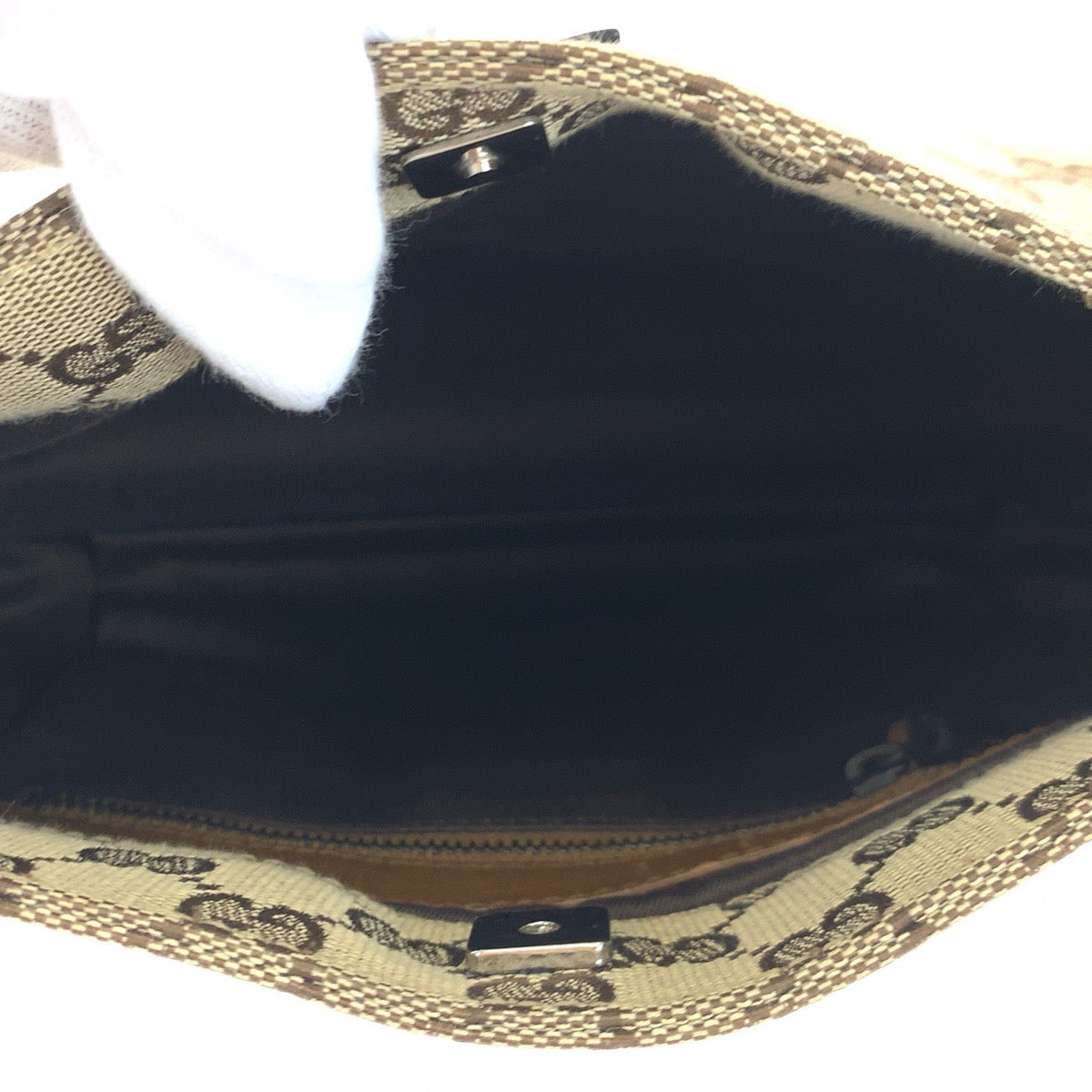 10310
GUCCI グッチ ウッドハンドル ブラウン 茶 GGキャンバス / ウッド 112684 ハンドバッグ ショルダーバッグ  レディース