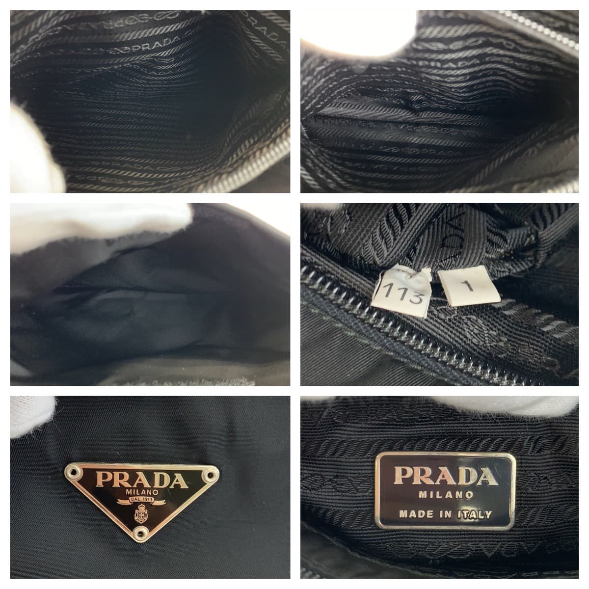 H-00445
PRADA プラダ テスート ブラック 黒 ナイロン トートバッグ ハンドバッグ  レディース