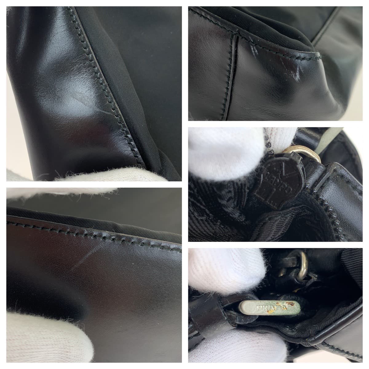 H-00445
PRADA プラダ テスート ブラック 黒 ナイロン トートバッグ ハンドバッグ  レディース