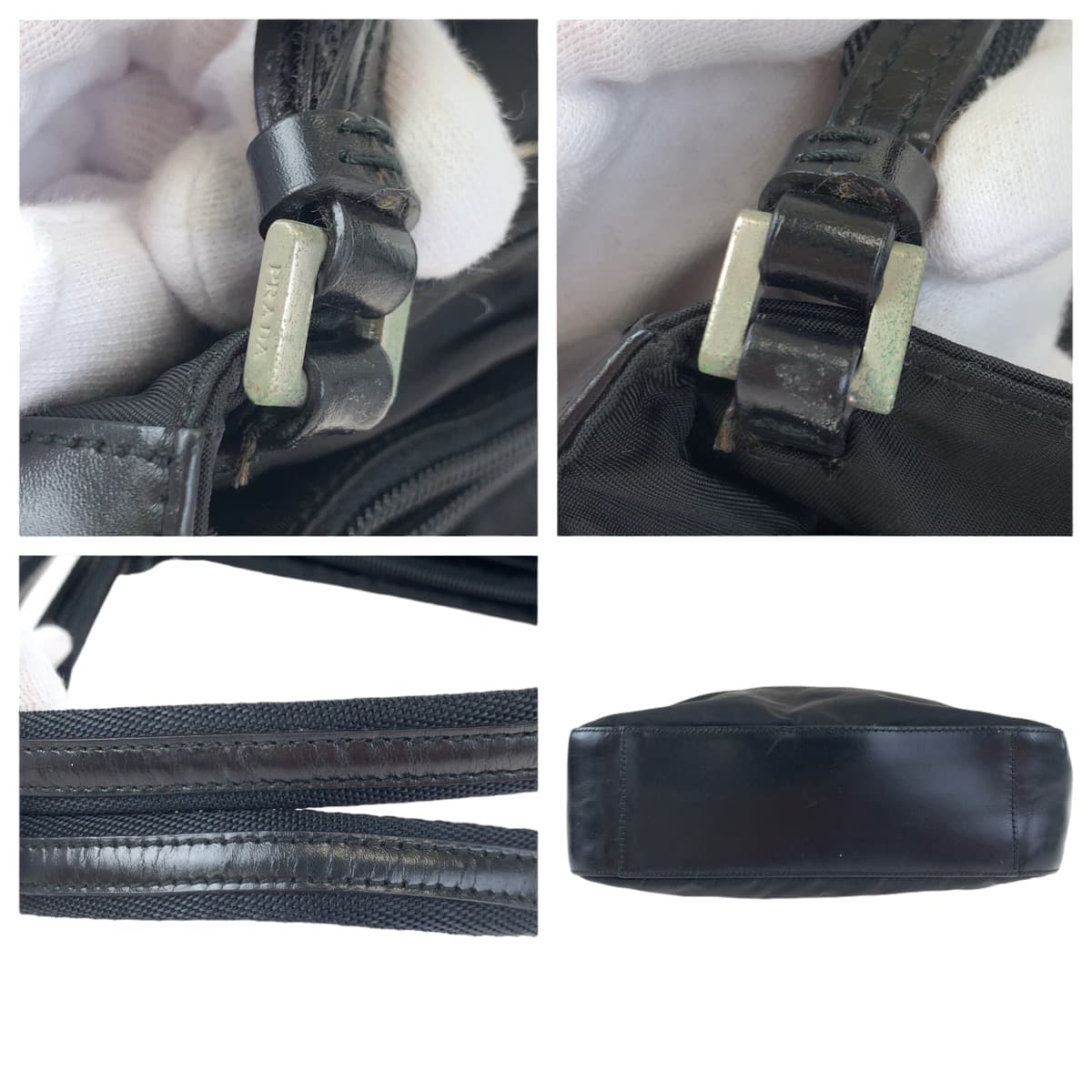 H-00445
PRADA プラダ テスート ブラック 黒 ナイロン トートバッグ ハンドバッグ  レディース