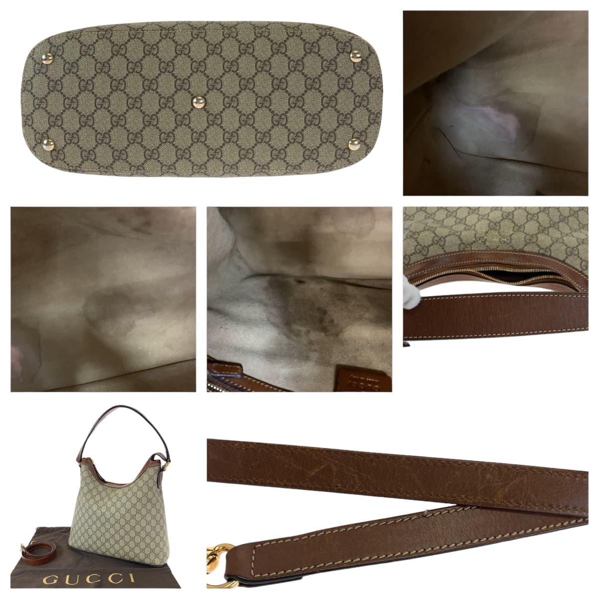 H-00451
GUCCI グッチ ブラウン 茶 GGスプリームキャンバス 414930 ショルダーバッグ 2way  レディース