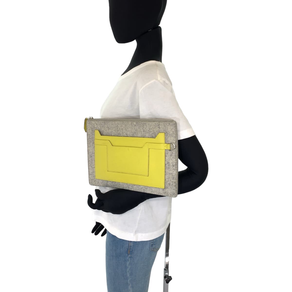 H-00453
HERMES エルメス トゥードゥー29 グレー イエロー系 フェルト / ヴォーエプソン クラッチバッグ セカンドバッグ A刻印  メンズ
