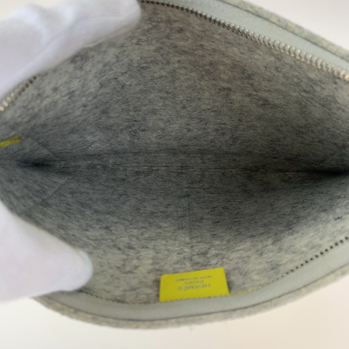 H-00453
HERMES エルメス トゥードゥー29 グレー イエロー系 フェルト / ヴォーエプソン クラッチバッグ セカンドバッグ A刻印  メンズ