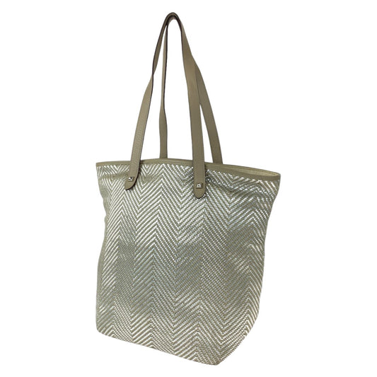 H-00455
HERMES エルメス チェンナイMM ブラウン 茶 シルバー カーフ / ポリエステル トートバッグ ハンドバッグ □M刻印  レディース
