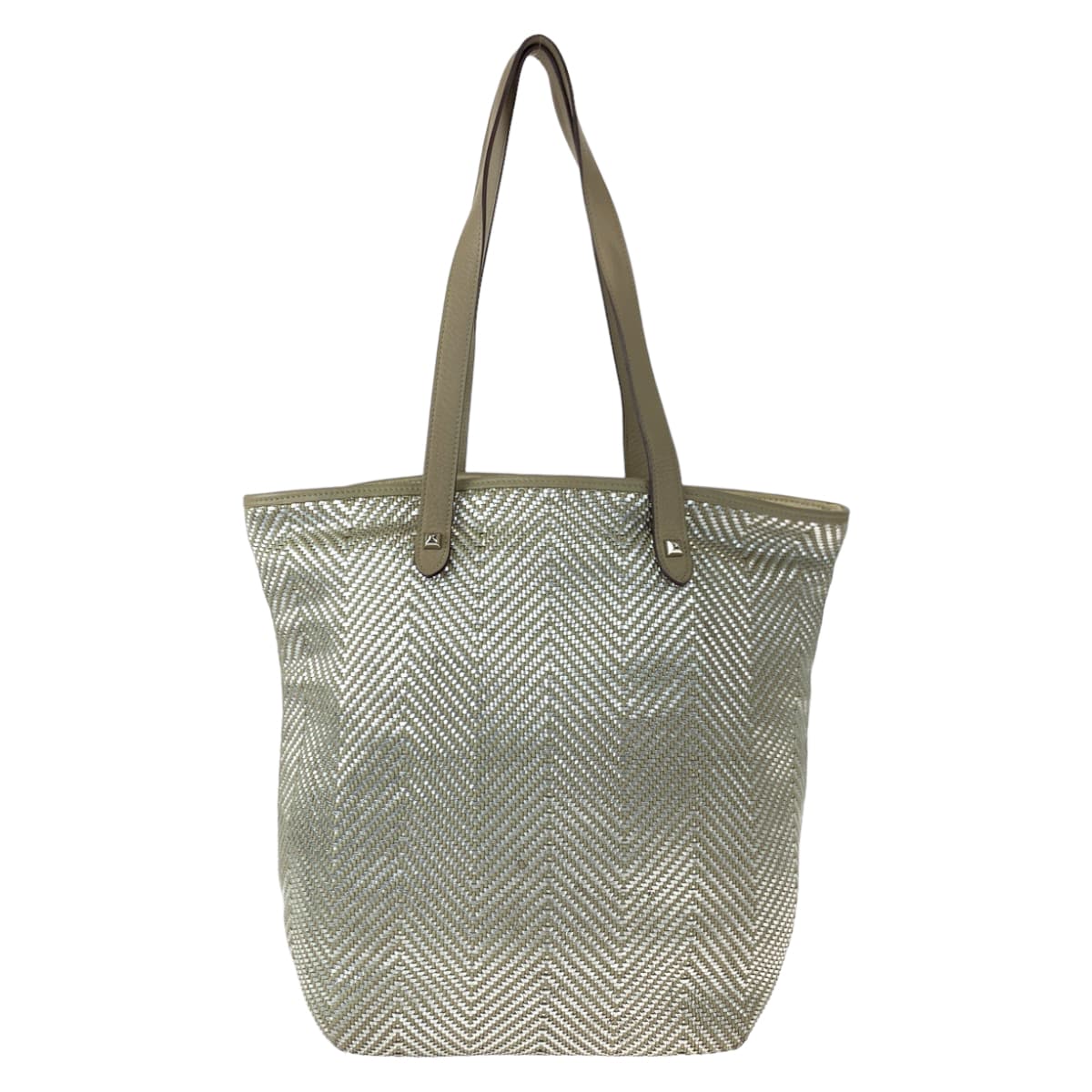 H-00455
HERMES エルメス チェンナイMM ブラウン 茶 シルバー カーフ / ポリエステル トートバッグ ハンドバッグ □M刻印  レディース