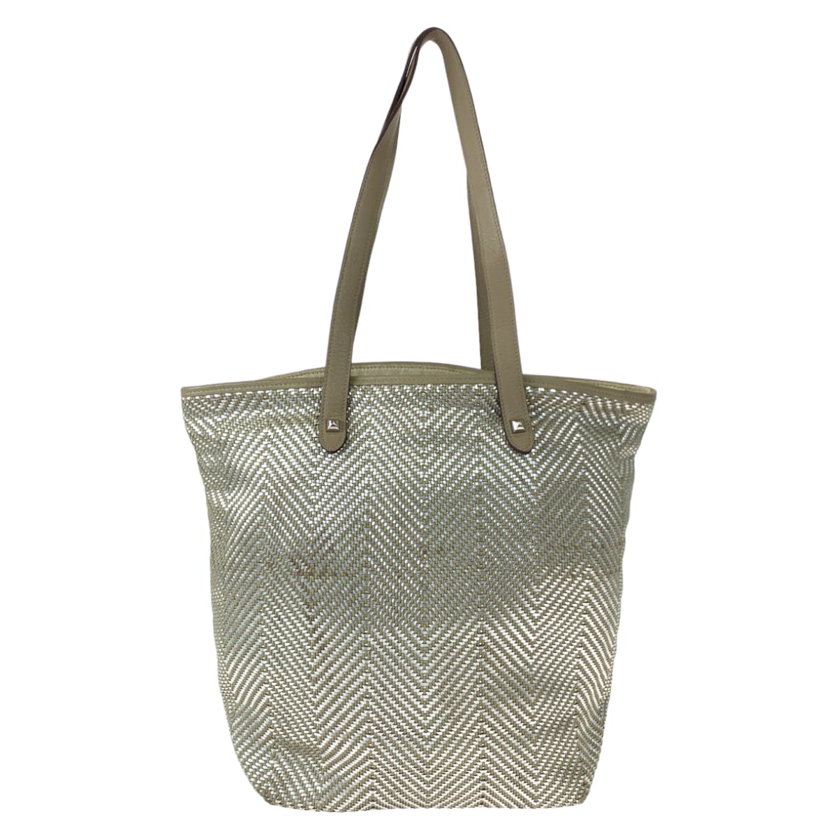 H-00455
HERMES エルメス チェンナイMM ブラウン 茶 シルバー カーフ / ポリエステル トートバッグ ハンドバッグ □M刻印  レディース