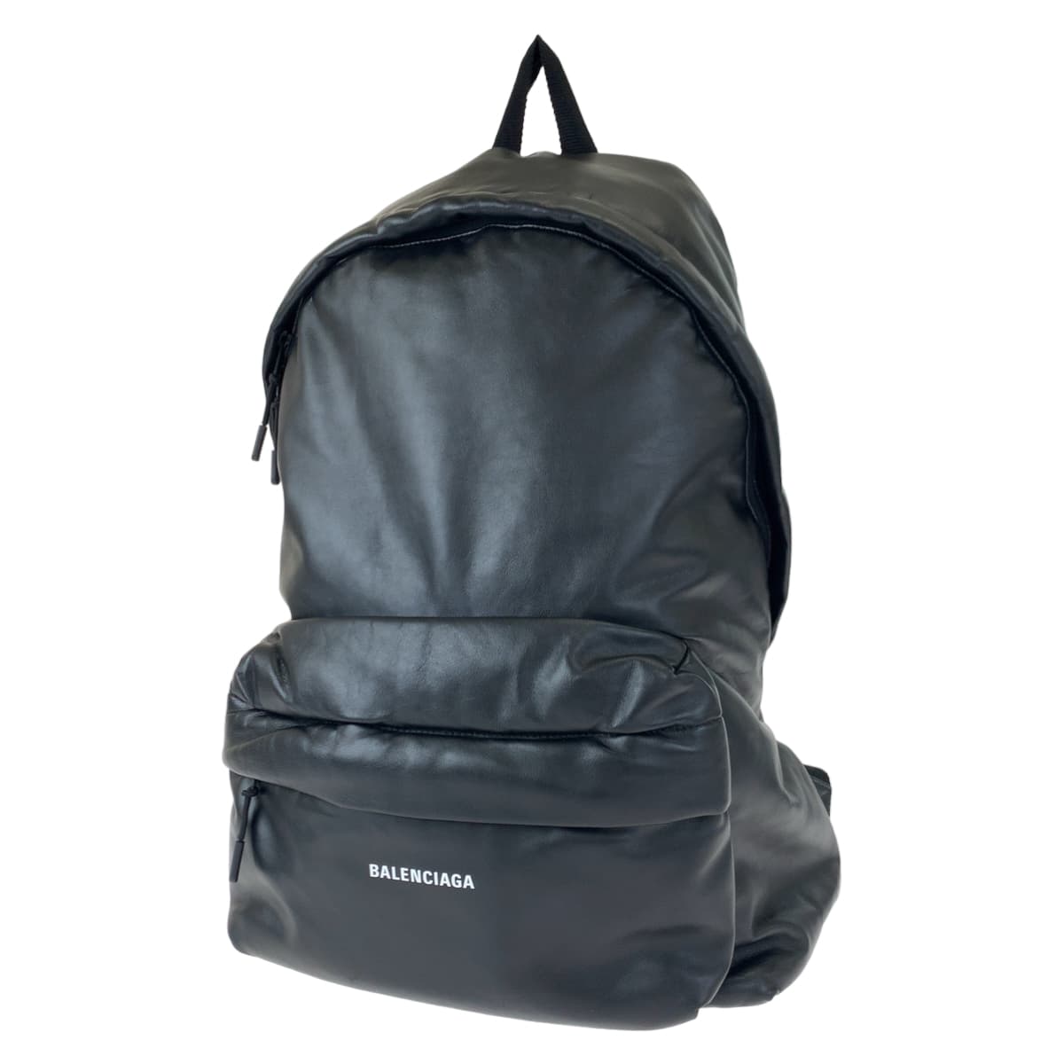 H-00463
BALENCIAGA バレンシアガ PUFFY ブラック 黒 カーフ リュック バックパック  メンズ