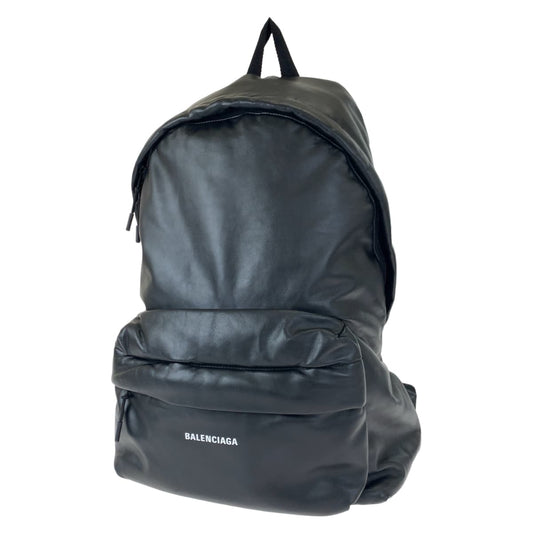 H-00463
BALENCIAGA バレンシアガ PUFFY ブラック 黒 カーフ リュック バックパック  メンズ