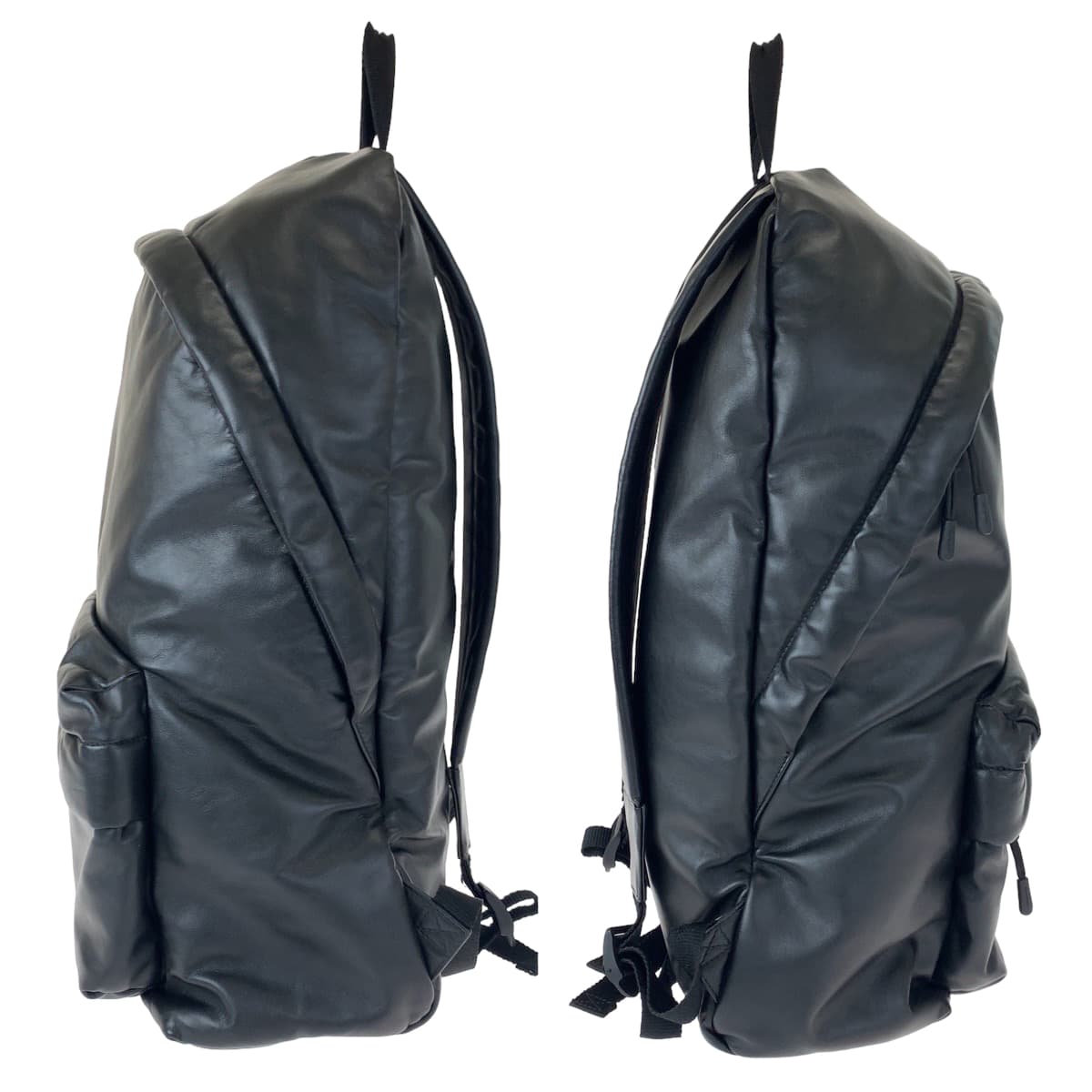 H-00463
BALENCIAGA バレンシアガ PUFFY ブラック 黒 カーフ リュック バックパック  メンズ