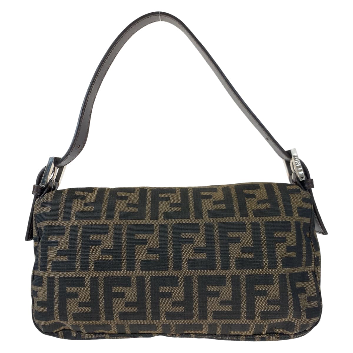 H-00464
FENDI フェンディ ズッカ マンマバケット ブラウン 茶 シルバー金具 キャンバス ハンドバッグ アクセサリーポーチ  レディース