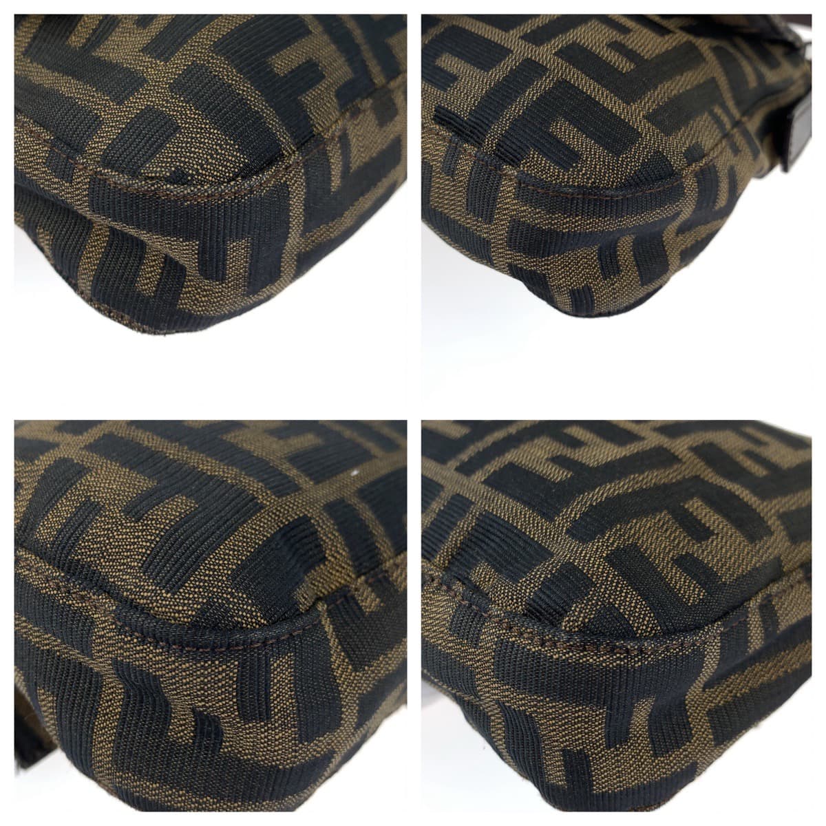 H-00464
FENDI フェンディ ズッカ マンマバケット ブラウン 茶 シルバー金具 キャンバス ハンドバッグ アクセサリーポーチ  レディース