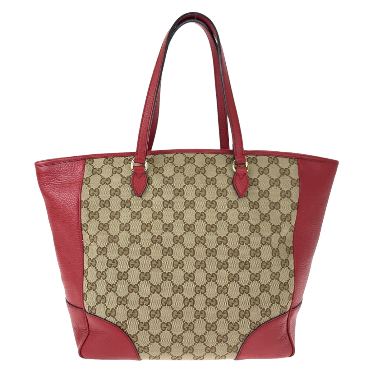 H-00465
GUCCI グッチ レッド 赤 ベージュ GGキャンバス 449242 ショルダーバッグ トートバッグ  レディース