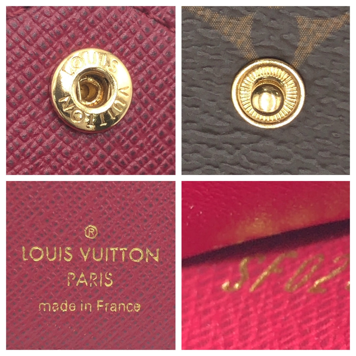 10324
LOUIS VUITTON ルイヴィトン モノグラム ポルトフォイユ ヴィクトリーヌ ブラウン フューシャ PVC M41938 折財布 コンパクトウォレット  レディース