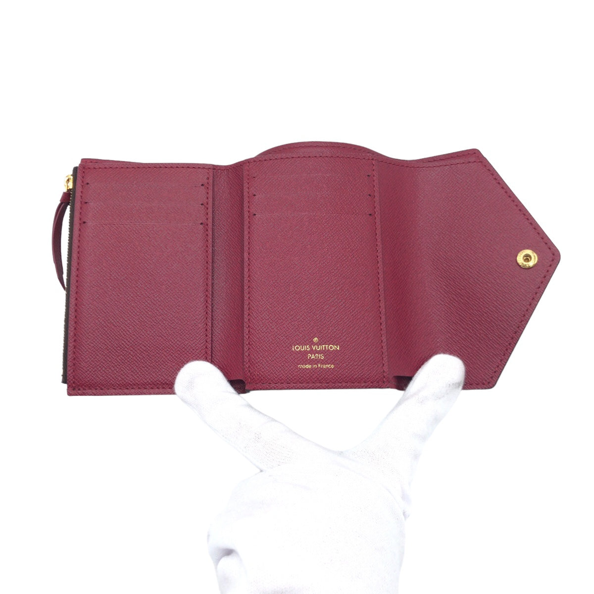 10324
LOUIS VUITTON ルイヴィトン モノグラム ポルトフォイユ ヴィクトリーヌ ブラウン フューシャ PVC M41938 折財布 コンパクトウォレット  レディース