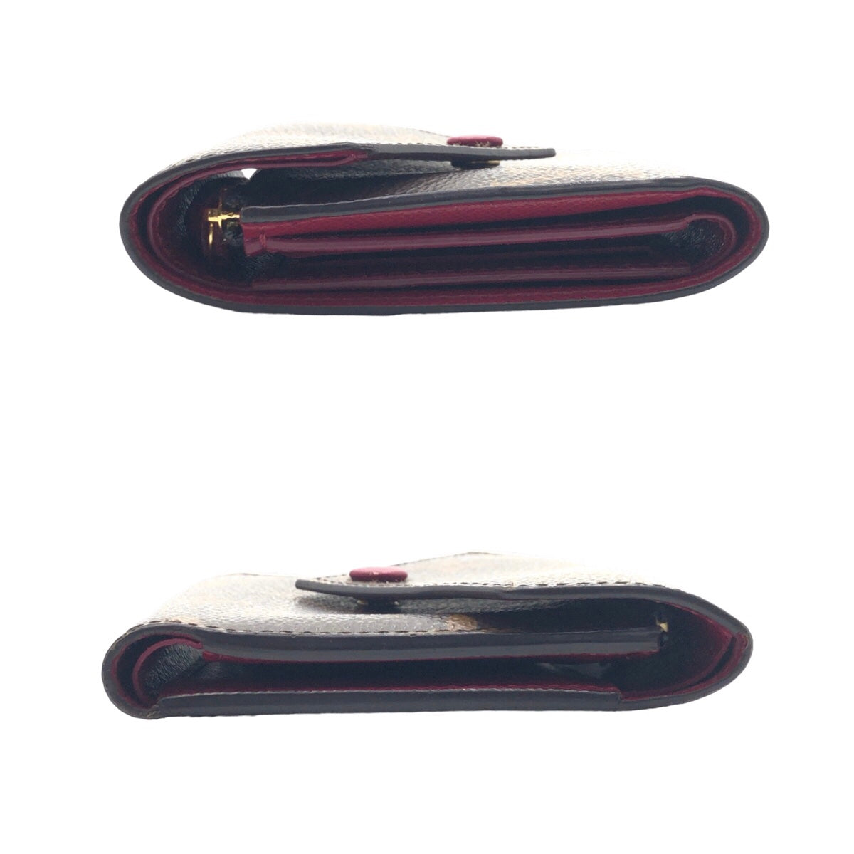 10324
LOUIS VUITTON ルイヴィトン モノグラム ポルトフォイユ ヴィクトリーヌ ブラウン フューシャ PVC M41938 折財布 コンパクトウォレット  レディース