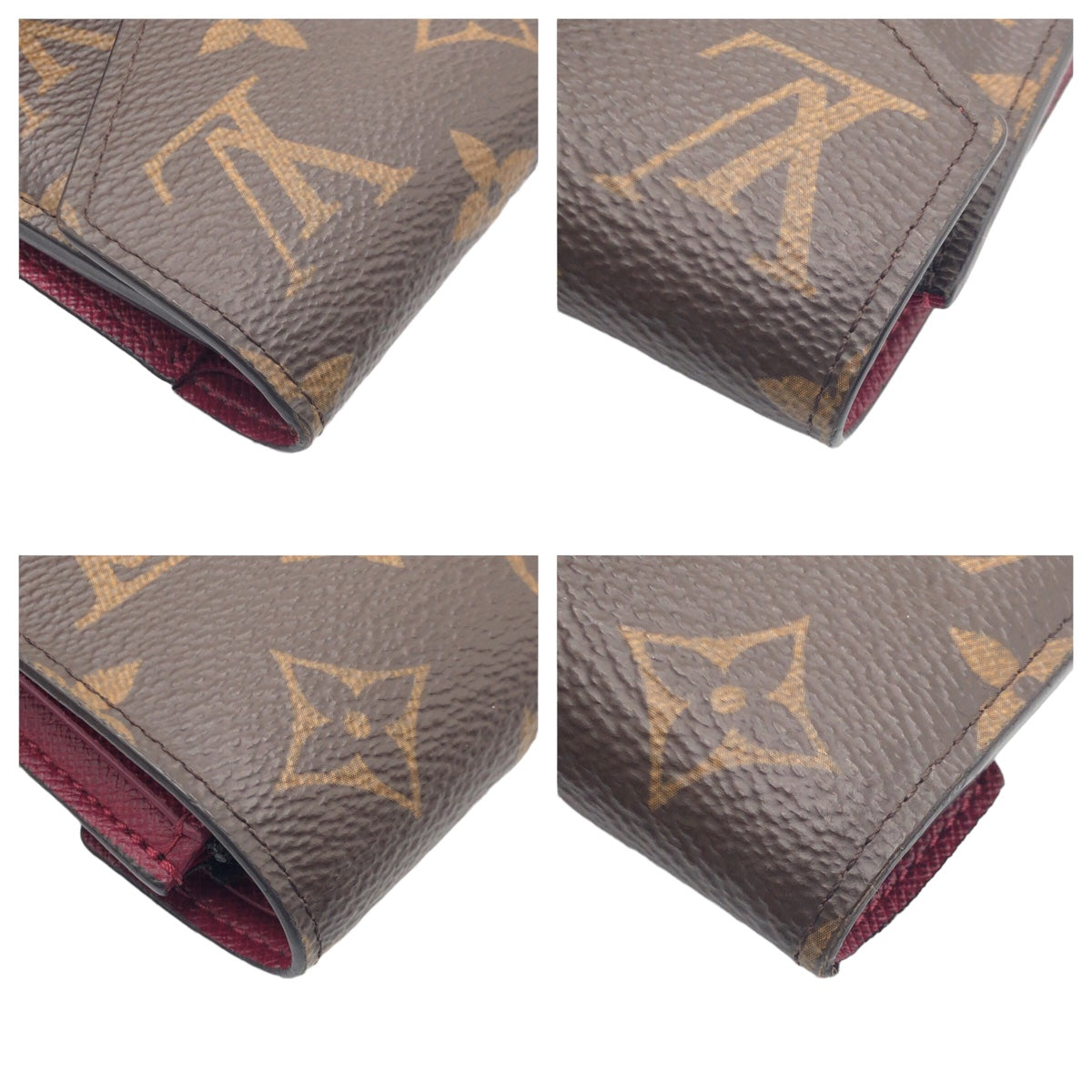 10324
LOUIS VUITTON ルイヴィトン モノグラム ポルトフォイユ ヴィクトリーヌ ブラウン フューシャ PVC M41938 折財布 コンパクトウォレット  レディース