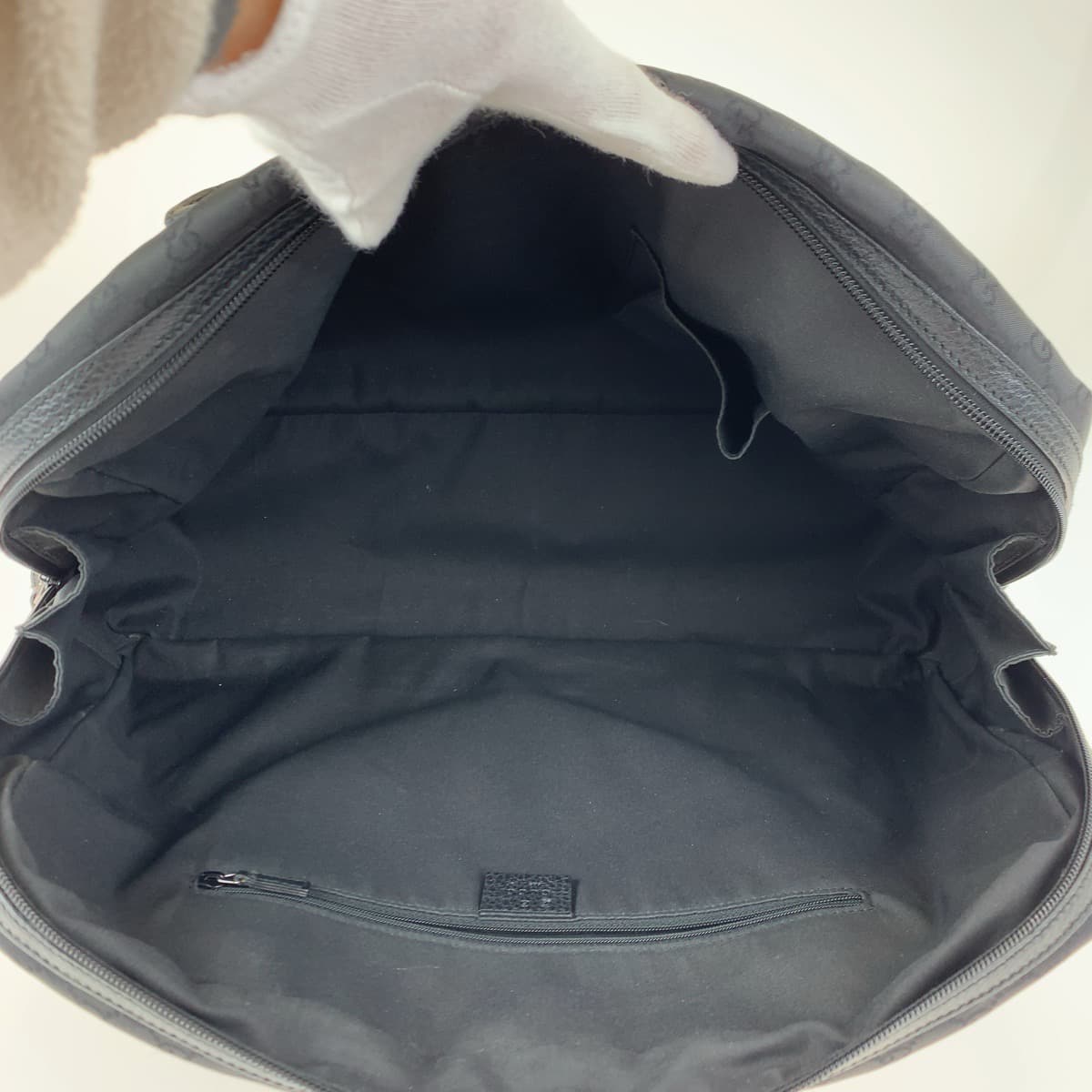 10325
GUCCI グッチ シェリーライン GGキャンバス ブラック 黒 ナイロン 293595 ショルダーバッグ トートバッグ ボストンバッグ 男女兼用  レディース