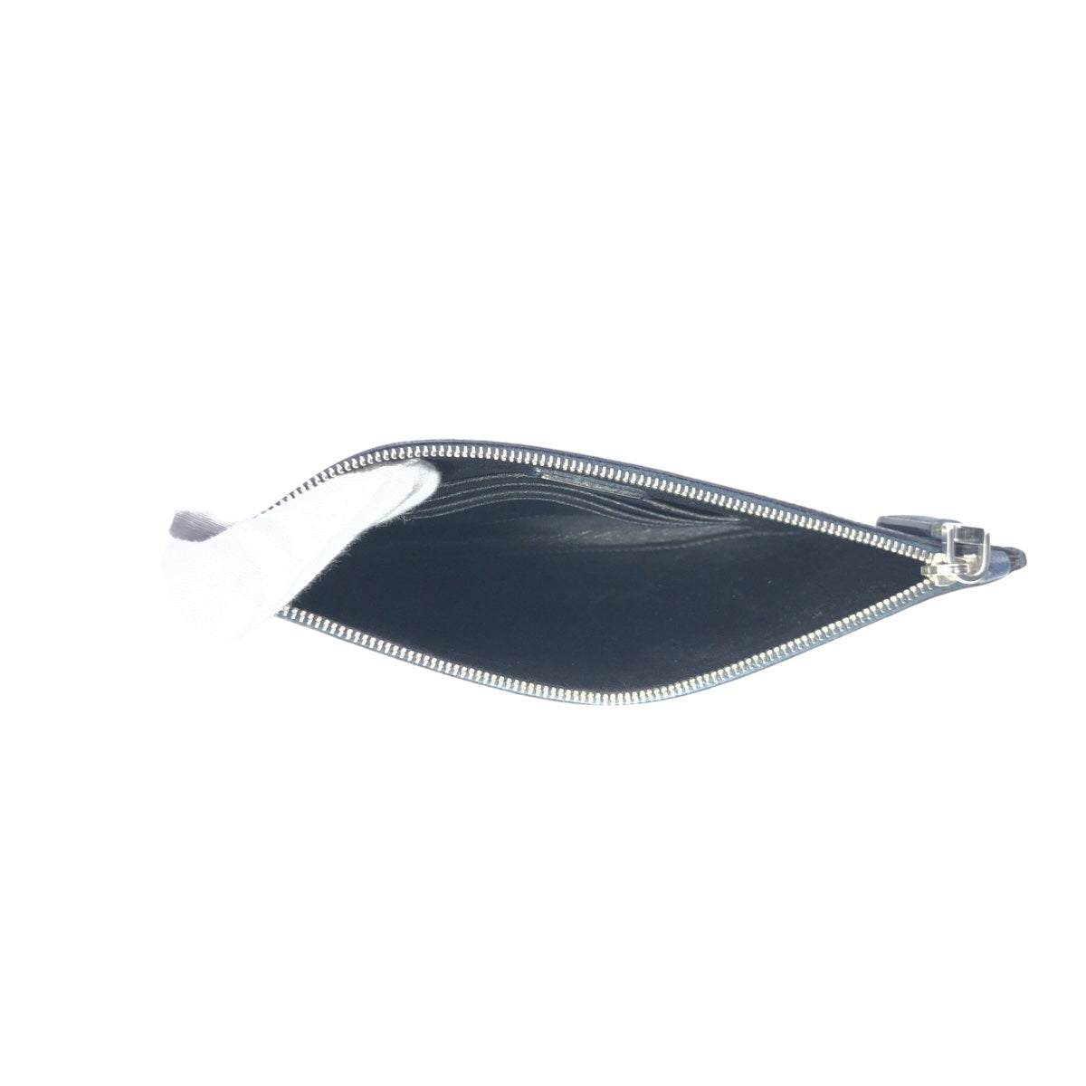 10328
PRADA プラダ サフィアーノ レーシングカー ネイビー シルバー金具 レザー クラッチバッグ セカンドバッグ  メンズ