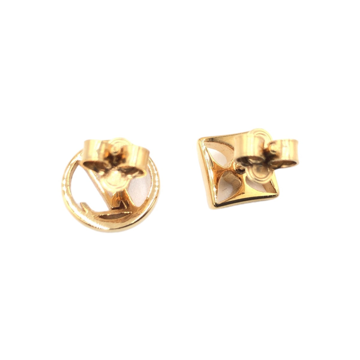 D-024
LOUIS VUITTON ルイヴィトン モノグラム ブックレドレイユ クレイジー インロック ゴールド 金 メタル M00395 ピアス LVサークル  レディース
