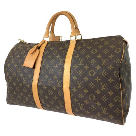 H-00473
LOUIS VUITTON ルイヴィトン モノグラム キーポル50 ブラウン 茶 PVC M41426 ボストンバッグ 旅行バッグ 男女兼用  メンズ