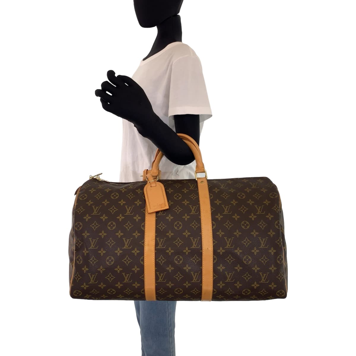 H-00473
LOUIS VUITTON ルイヴィトン モノグラム キーポル50 ブラウン 茶 PVC M41426 ボストンバッグ 旅行バッグ 男女兼用  メンズ