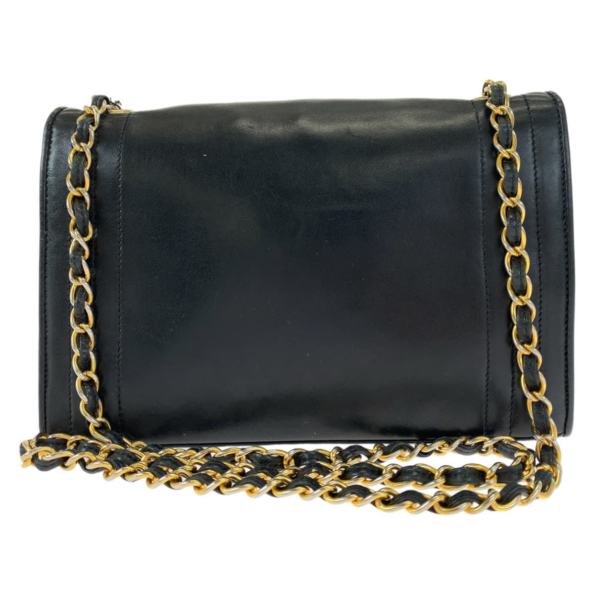 H-00474
CHANEL シャネル ココマーク ブラック 黒 ゴールド金具 ラムスキン チェーンショルダーバッグ 斜め掛け  レディース